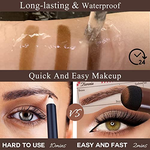 Eyebrow Stamp Stencil Kit Waterproof Eyebrow Stamp And Shaping Kit Perfect Ey...