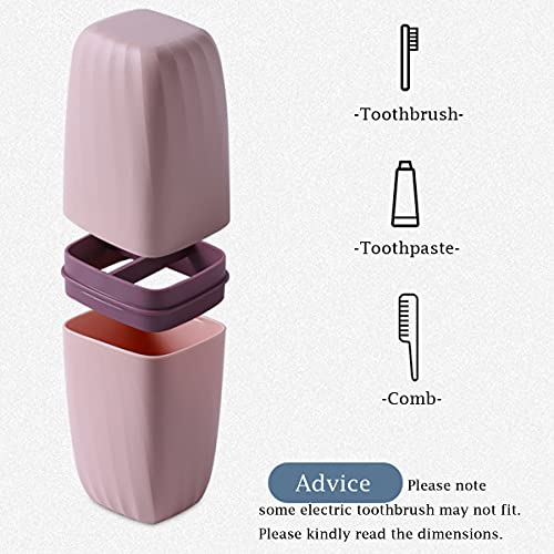 Travel Toothbrush Cup Case,Toothbrush Holder with Cover Travel Toothbrush Con...