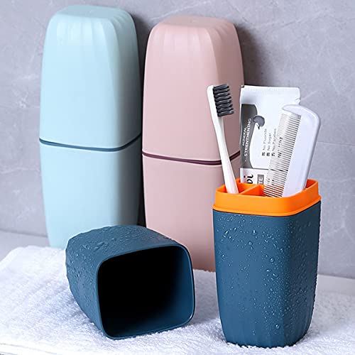 Travel Toothbrush Cup Case,Toothbrush Holder with Cover Travel Toothbrush Con...
