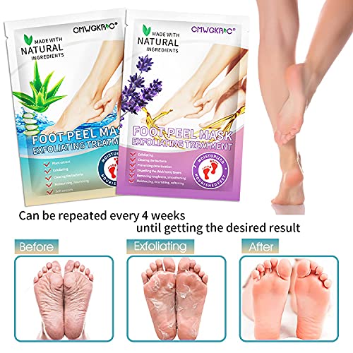 5 Pack Foot Peel Mask,Exfoliator Peel Off Calluses Dead Skin Callus Remover,F...