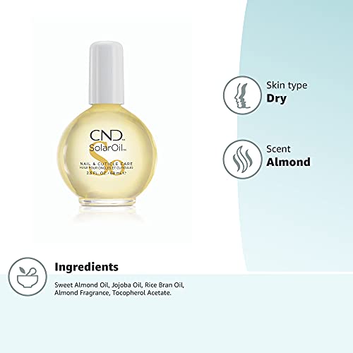 CND SolarOil Nail & Cuticle Care, 2.3 fl oz, for Dry, Damaged Cuticles, Infus...
