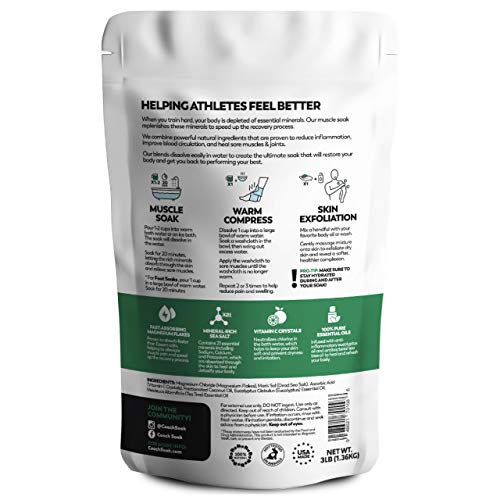 Coach Soak: Muscle Recovery Bath Soak - Natural Magnesium Muscle Relief & Joi...