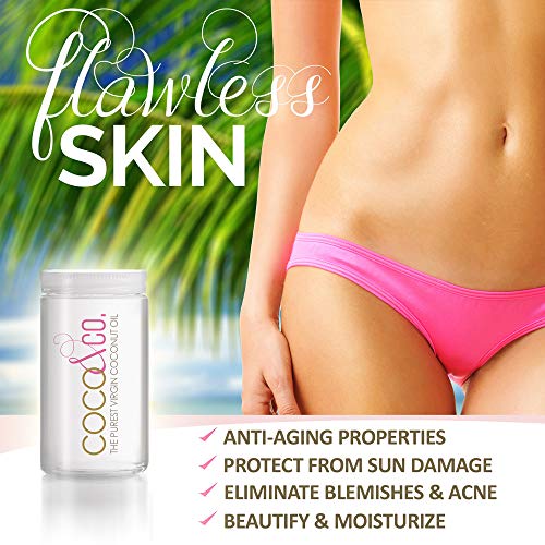 COCO & CO. Organic Pure Extra Virgin Coconut Oil for Hair & Skin, Beauty Grad...