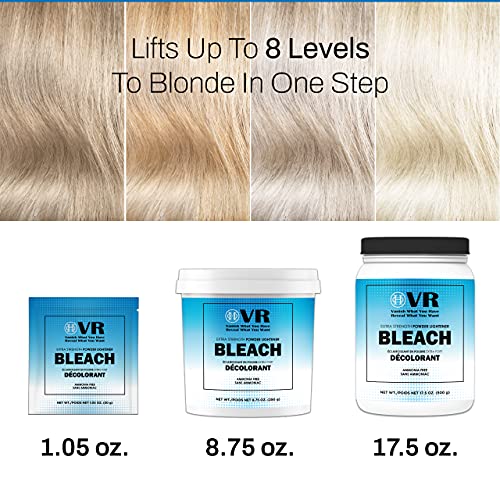 VR Blue Bleaching Hair Powder Extra Strength Lightener & Toner by Cocohoney, ...