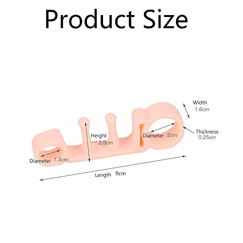 4 Pairs Toe Separators, Straighteners & Spacers, Silicone Soft Gel Yoga Toe S...