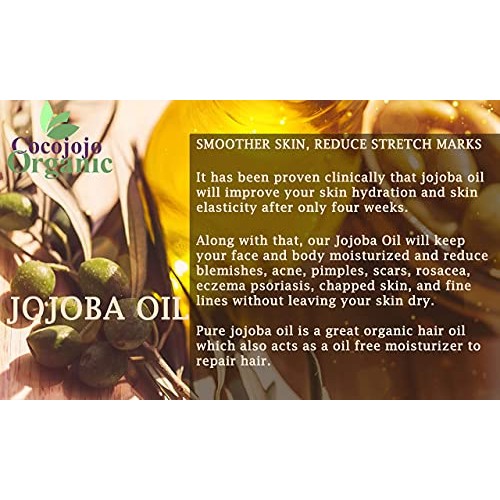 JOJOBA OIL Cold Pressed Unrefined 100% Pure Natural 32 oz Jojoba Oil Carrier ...