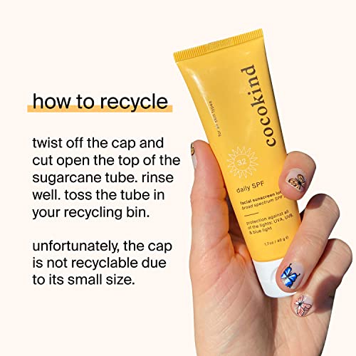 COCOKIND Daily SPF 32 Facial Sunscreen Lotion, 1.7 OZ