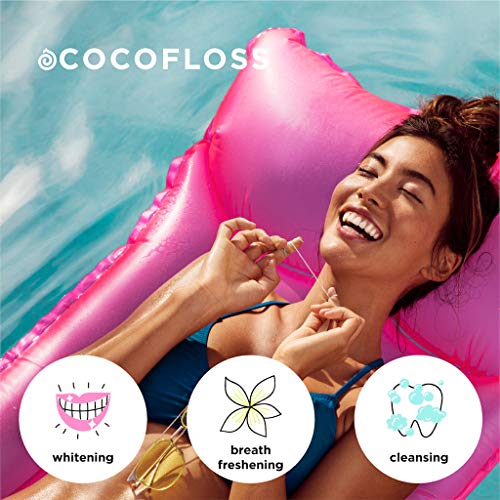 COCOFLOSS Coconut-Oil Infused Woven Dental Floss | Mint | Dentist-Designed | ...