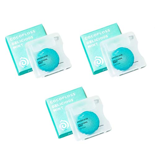 COCOFLOSS Coconut-Oil Infused Woven Dental Floss | Mint | Dentist-Designed | ...