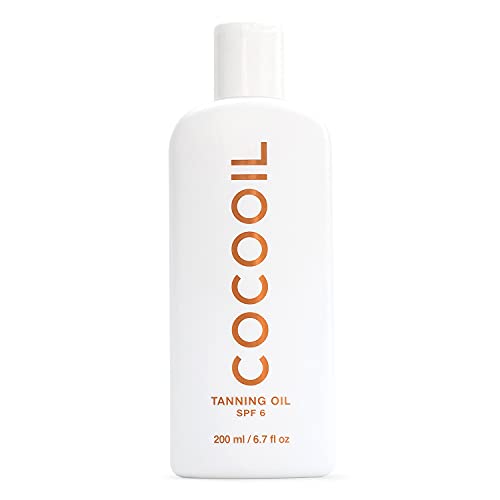 COCOOIL Tanning Oil SPF 6 | Organic Coconut Oil, Natural Botanical Oils, Crue...