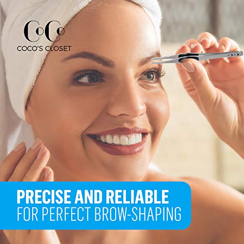 Cocos Eyebrow Tweezers for Women and Men | Tweezers Precision | Slanted Tweez...
