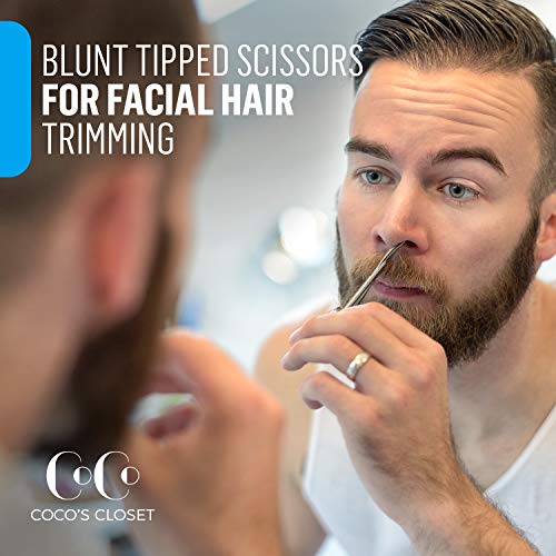 Cocos Nose and Eyebrow Scissors, Small Sharp Reliable Barber Trimmers, Stainl...