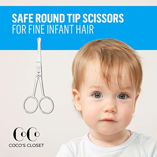 Cocos Nose and Eyebrow Scissors, Small Sharp Reliable Barber Trimmers, Stainl...