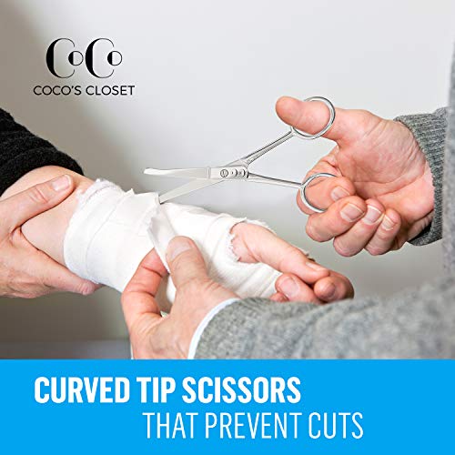 Cocos Nose and Eyebrow Scissors, Small Sharp Reliable Barber Trimmers, Stainl...