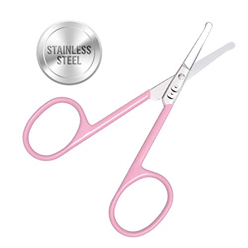 Cocos Small Nail Scissors - Safety Round Tip Baby Nail Clippers and Hair Scis...