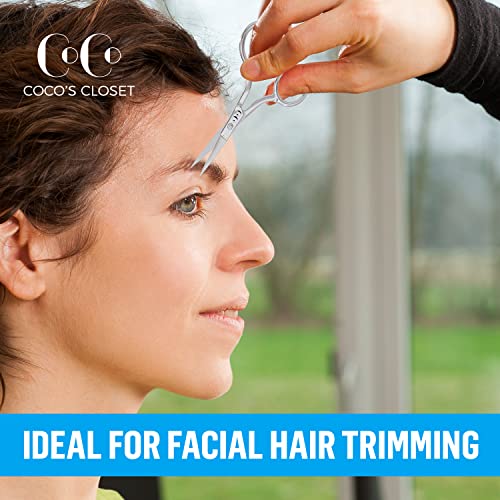 Eyebrow Scissors, Hair Cutting Scissors, Stainless Steel Trimming Scissor Set...