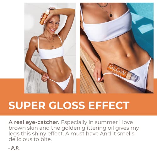 COCOSOLIS Glow Shimmer Oil | Illuminizing Natural Dry Oil With Shiny Particle...