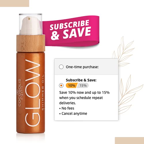 COCOSOLIS Glow Shimmer Oil | Illuminizing Natural Dry Oil With Shiny Particle...