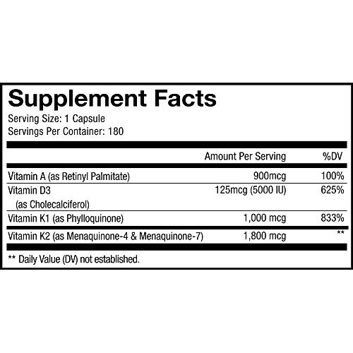 Codeage ADK Vitamin Supplement - 6 Months Supply - Daily Vitamins A D K Pills...