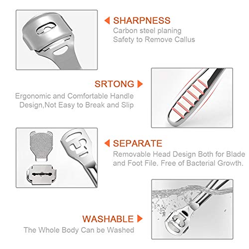 Codream Pedicure Callus Shaver Foot File Care Hard Skin Remover Callus Shaver...