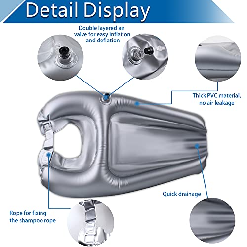 Inflatable Shampoo Bowl,Portable Sink with Cosmetology Supplies, Lightweight ...