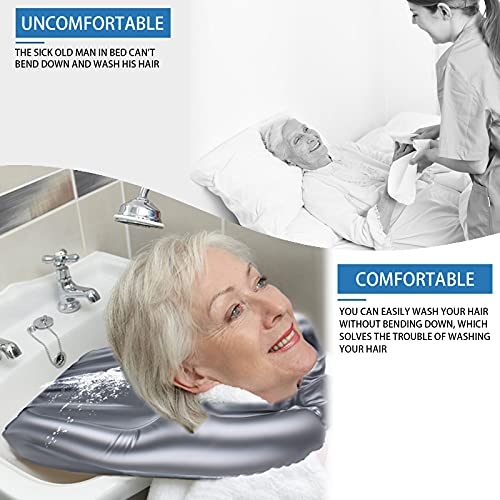 Inflatable Shampoo Bowl,Portable Sink with Cosmetology Supplies, Lightweight ...