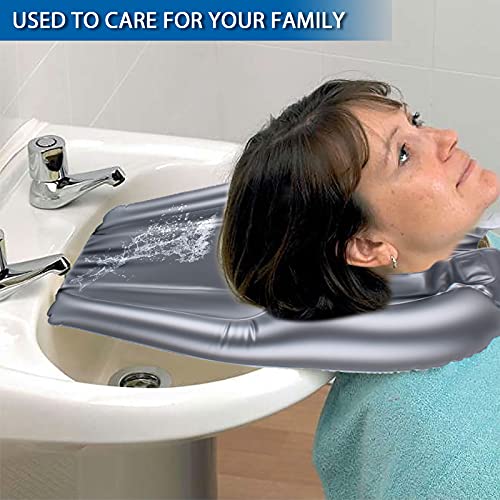 Inflatable Shampoo Bowl,Portable Sink with Cosmetology Supplies, Lightweight ...