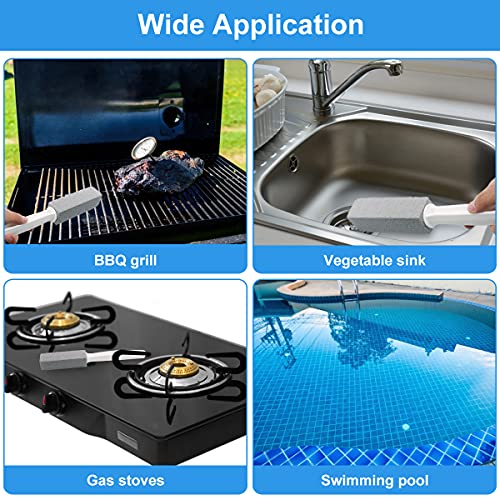 Pumice Toilet Bowl Cleaning Stone with Extra Long Handle - Coideal 3 Pack Sco...