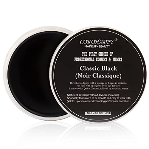 COKOHAPPY Black Face Paint Skeleton Makeup Cream for Halloween Party Cosplay ...