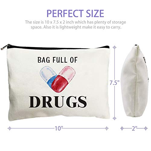 Nurse Practitioner Gifts Makeup Cosmetic Bags for Women - Bag Full of Drugs -...