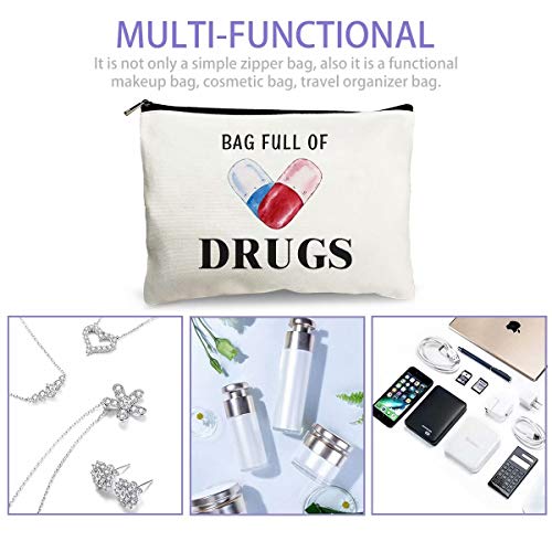 Nurse Practitioner Gifts Makeup Cosmetic Bags for Women - Bag Full of Drugs -...