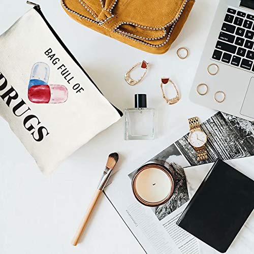 Nurse Practitioner Gifts Makeup Cosmetic Bags for Women - Bag Full of Drugs -...