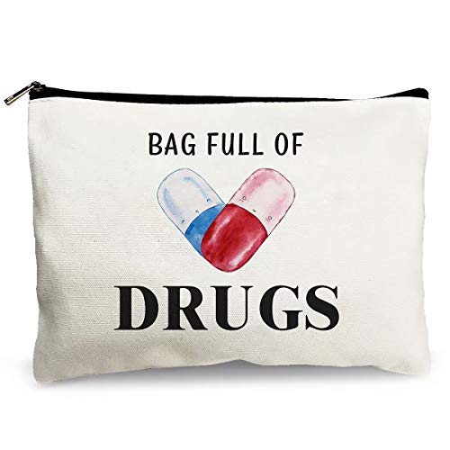 Nurse Practitioner Gifts Makeup Cosmetic Bags for Women - Bag Full of Drugs -...