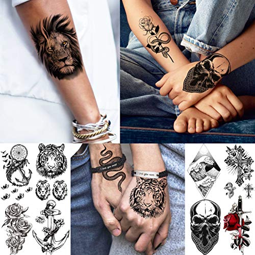 COKTAK 22 Sheets 3D Forearm Half Sleeve Temporary Tattoos For Men Women Adult...