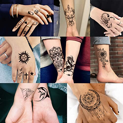 COKTAK 64 Sheets Variety Tiny Waterproof Temporary Tattoos For Men Women, Moo...