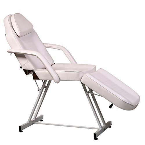 ColdBeauty White Adjustable Salon Barber Massage Beauty Bed with Hydraulic St...