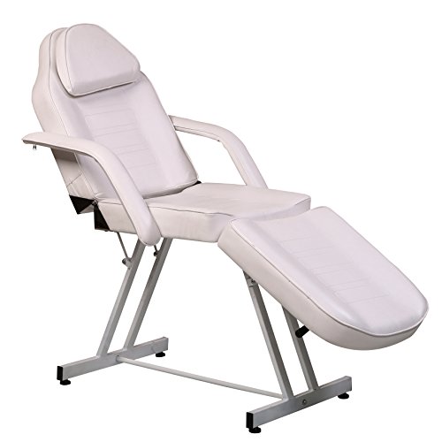 ColdBeauty White Adjustable Salon Barber Massage Beauty Bed with Hydraulic St...