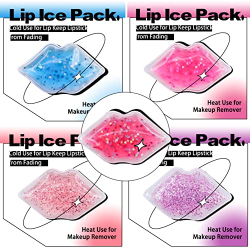 Lip Ice Pack, Mini Small Gel Ice Pack for Lip Filler After Care,Lip Shape Ice...