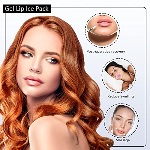 Lip Ice Pack, Mini Small Gel Ice Pack for Lip Filler After Care,Lip Shape Ice...