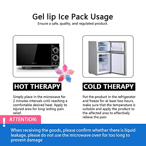 Lip Ice Pack, Mini Small Gel Ice Pack for Lip Filler After Care,Lip Shape Ice...