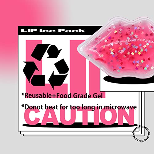 Lip Ice Pack, Mini Small Gel Ice Pack for Lip Filler After Care,Lip Shape Ice...