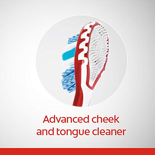 Colgate 360° Advanced Optic White Toothbrush (Color May Vary), Medium, 2 Count