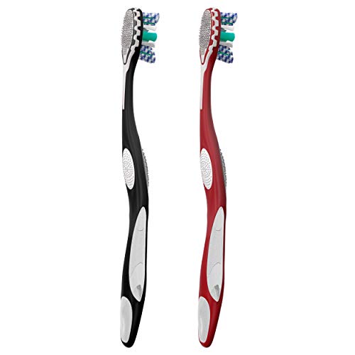 Colgate 360° Advanced Optic White Toothbrush (Color May Vary), Medium, 2 Count