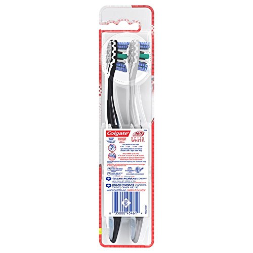 Colgate 360° Advanced Optic White Toothbrush, Soft, 2 Count