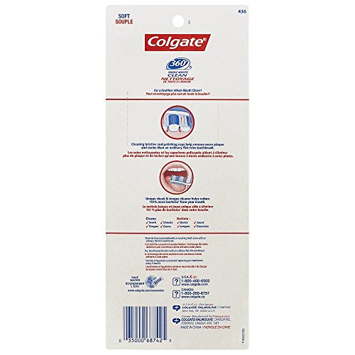 Colgate 360 Toothbrush, Soft, 4 Count