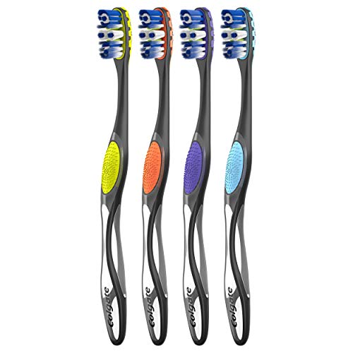Colgate 360° Total Advanced Floss-Tip Bristles Toothbrush, Soft - 4 Count