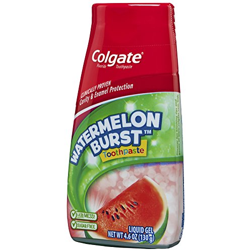 Colgate Anticavity Kids Toothpaste with Fluoride for Ages 2+, Watermelon Burs...