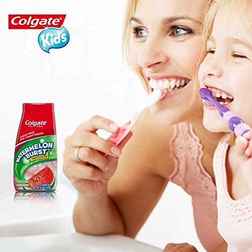 Colgate Anticavity Kids Toothpaste with Fluoride for Ages 2+, Watermelon Burs...