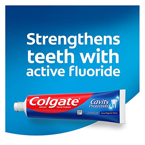Colgate Cavity Protection Toothpaste with Fluoride -White 6 Ounce (Pack of 6)