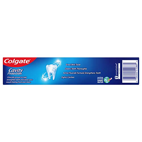Colgate Cavity Protection Toothpaste with Fluoride -White 6 Ounce (Pack of 6)